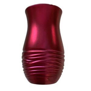 Red Teleflora Radiantly Rouge Ceramic Vase Metallic Finish 8.5"